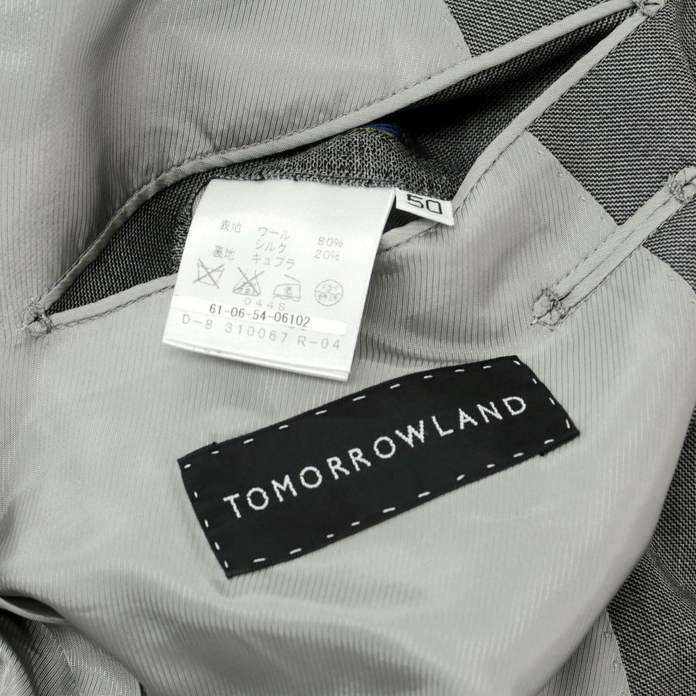 【中古】トゥモローランド TOMORROWLAND ウールシルク スリーピース 2つボタンスーツ グレー【 50 】【 状態ランクB 】【 メンズ 】
