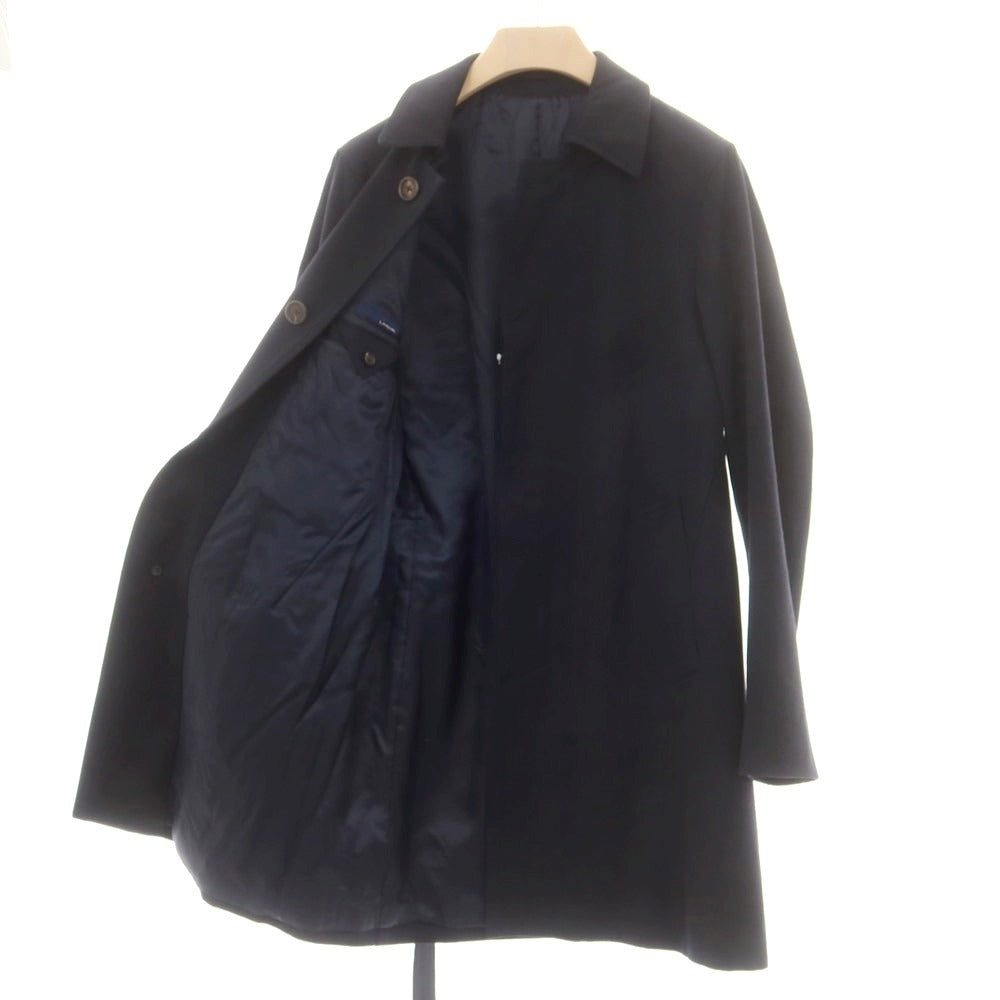 【中古】ラルディーニ LARDINI ウールコットン 中綿 ステンカラーコート ダークネイビー【 48 】【 状態ランクC 】【 メンズ 】