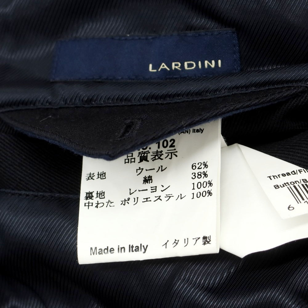 【中古】ラルディーニ LARDINI ウールコットン 中綿 ステンカラーコート ダークネイビー【 48 】【 状態ランクC 】【 メンズ 】