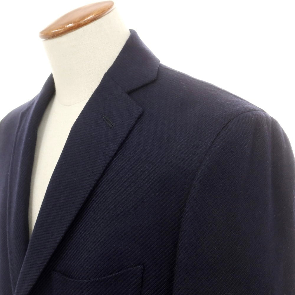 【中古】チェーザレ アットリーニ Cesare Attolini ウールカシミヤ チェスターフィールドコート ネイビー【 48 】【 状態ランクB 】【 メンズ 】