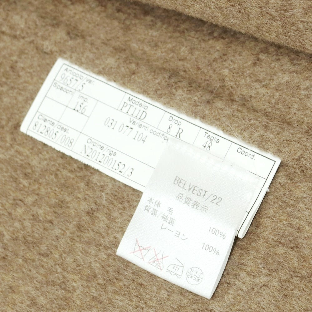 【中古】ベルベスト Belvest トゥモローランド別注 ウールカシミヤ ダブルブレストコート ベージュ【 48 】【 状態ランクB 】【 メンズ 】