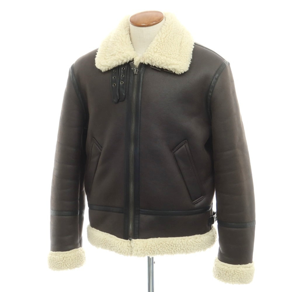 【中古】ザラ ZARA ポリエステル B-3型 フライトジャケット ボアブルゾン ダークブラウン【 M 】【 状態ランクB 】【 メンズ 】