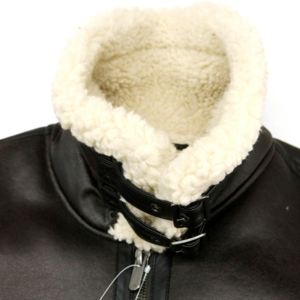 【中古】ザラ ZARA ポリエステル B-3型 フライトジャケット ボアブルゾン ダークブラウン【 M 】【 状態ランクB 】【 メンズ 】