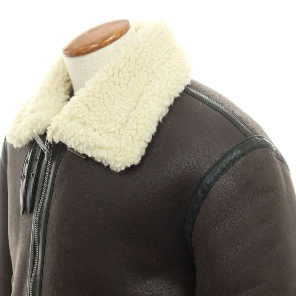 【中古】ザラ ZARA ポリエステル B-3型 フライトジャケット ボアブルゾン ダークブラウン【 M 】【 状態ランクB 】【 メンズ 】