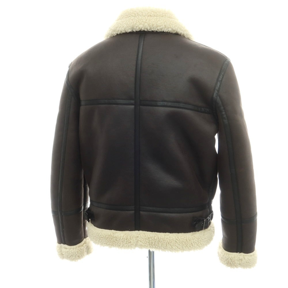 【中古】ザラ ZARA ポリエステル B-3型 フライトジャケット ボアブルゾン ダークブラウン【 M 】【 状態ランクB 】【 メンズ 】