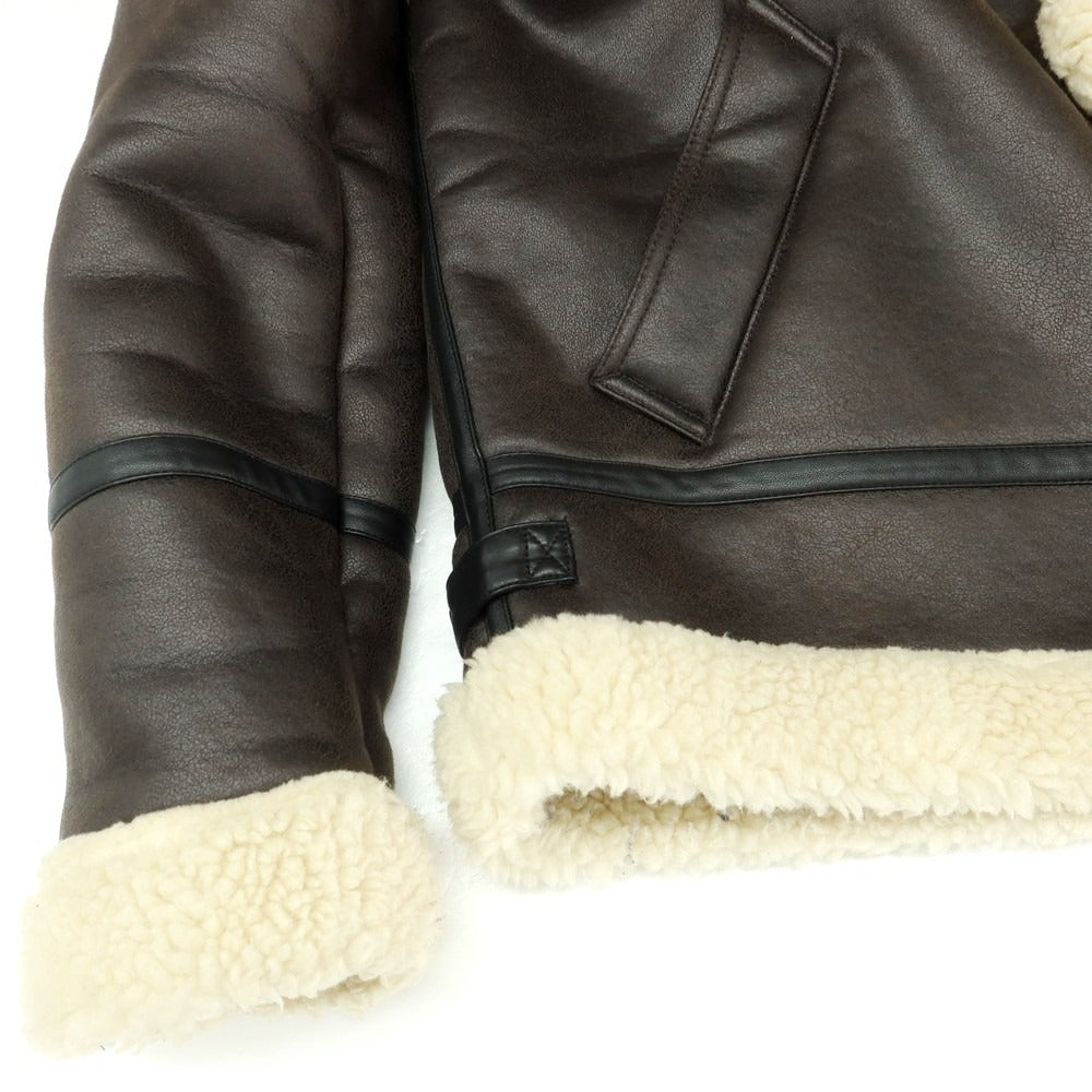 【中古】ザラ ZARA ポリエステル B-3型 フライトジャケット ボアブルゾン ダークブラウン【 M 】【 状態ランクB 】【 メンズ 】