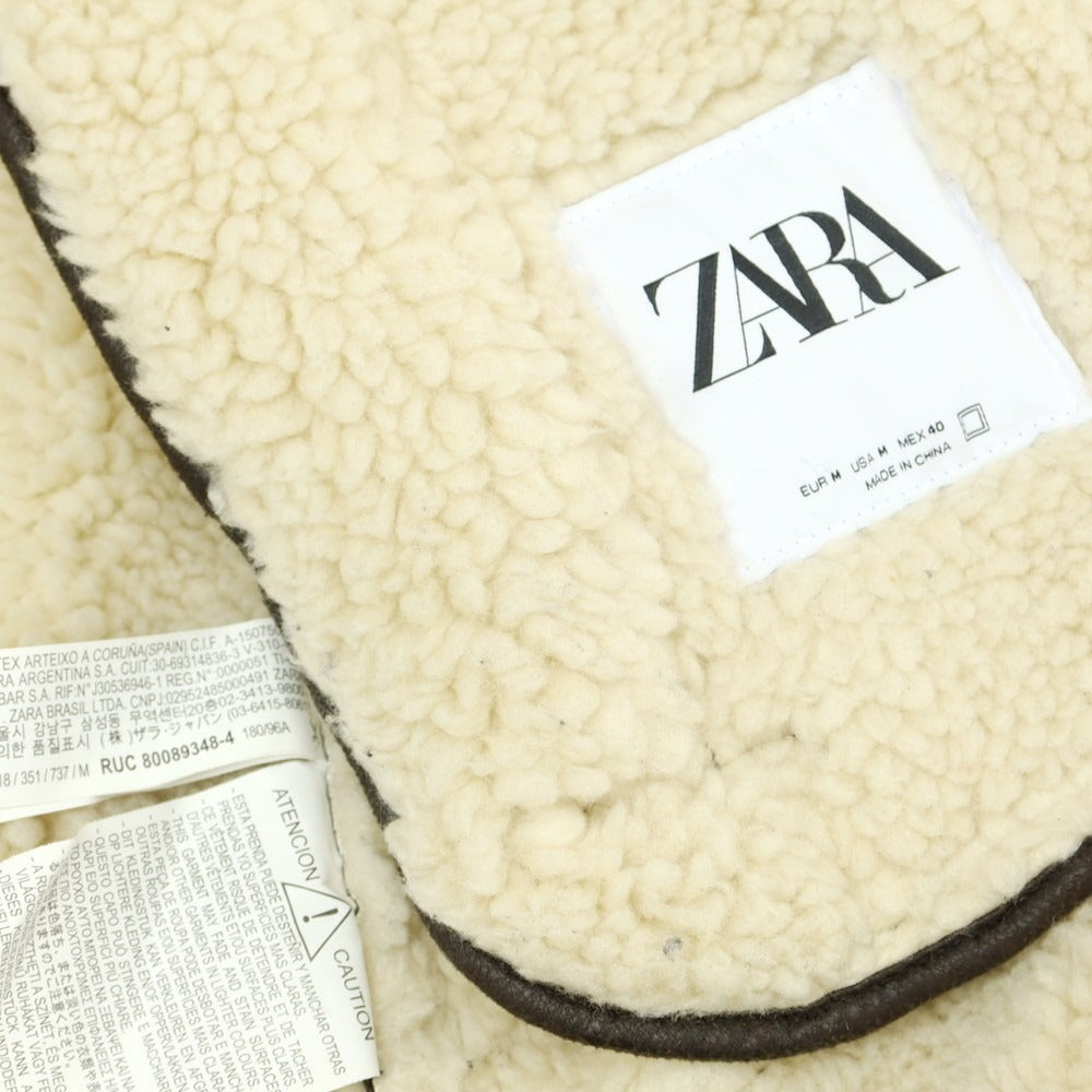 【中古】ザラ ZARA ポリエステル B-3型 フライトジャケット ボアブルゾン ダークブラウン【 M 】【 状態ランクB 】【 メンズ 】