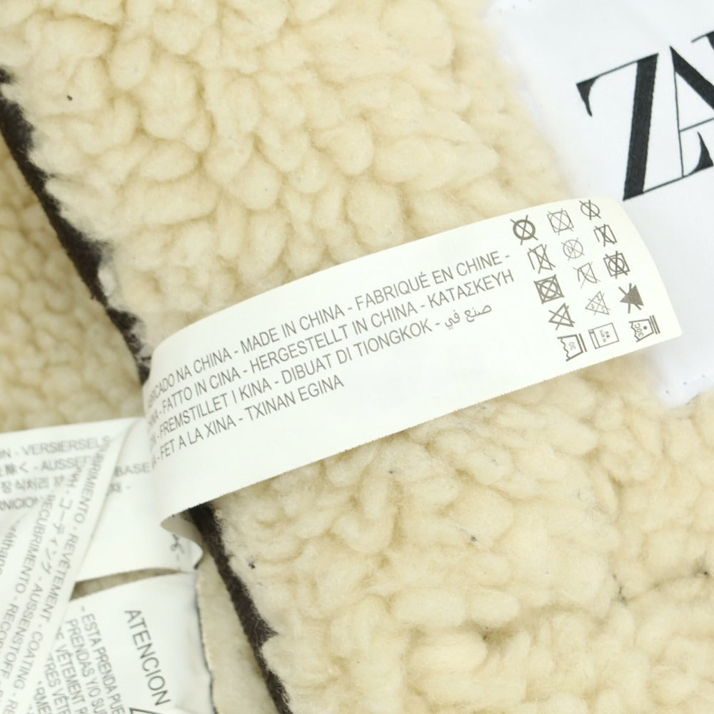 【中古】ザラ ZARA ポリエステル B-3型 フライトジャケット ボアブルゾン ダークブラウン【 M 】【 状態ランクB 】【 メンズ 】