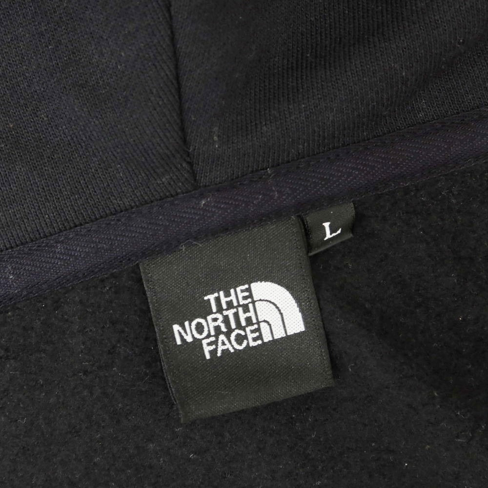 【中古】ザノースフェイス THE NORTH FACE コットンポリエステル ジップアップ パーカー ブラック【 L 】【 状態ランクC 】【 メンズ 】