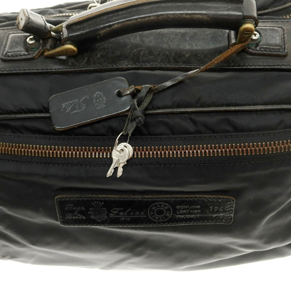 【中古】フェリージ Felisi 1964 ナイロン ブリーフケース ブラック【 状態ランクD 】【 メンズ 】