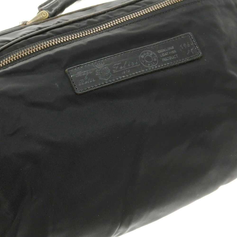 【中古】フェリージ Felisi 1964 ナイロン ブリーフケース ブラック【 状態ランクD 】【 メンズ 】