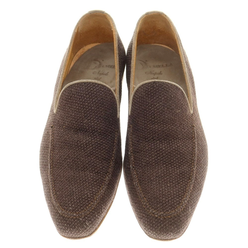 【中古】ディメッラ DI MELLA ジュートキャンバス ローファー アッシュブラウン【 6 】【 状態ランクC 】【 メンズ 】