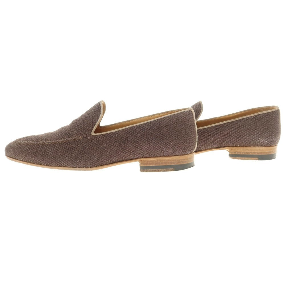 【中古】ディメッラ DI MELLA ジュートキャンバス ローファー アッシュブラウン【 6 】【 状態ランクC 】【 メンズ 】