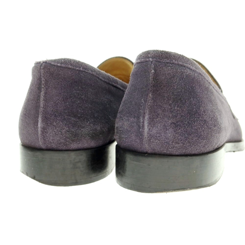 【中古】バーニーズニューヨーク BARNEYS NEWYORK スエード コイン ローファー ネイビー【 40 】【 状態ランクC 】【 メンズ 】