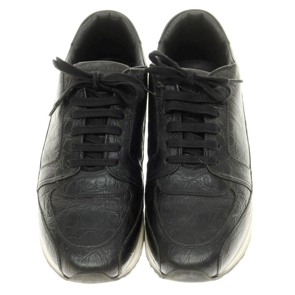 【中古】マークジェイコブス MARC JACOBS クロコダイル型押しレザー スニーカー ブラック【 43 】【 状態ランクB 】【 メンズ 】