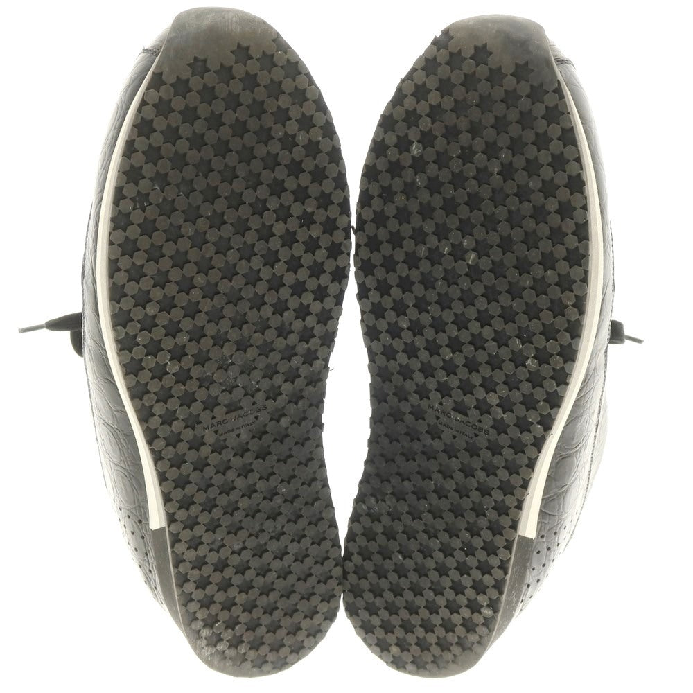 【中古】マークジェイコブス MARC JACOBS クロコダイル型押しレザー スニーカー ブラック【 43 】【 状態ランクB 】【 メンズ 】