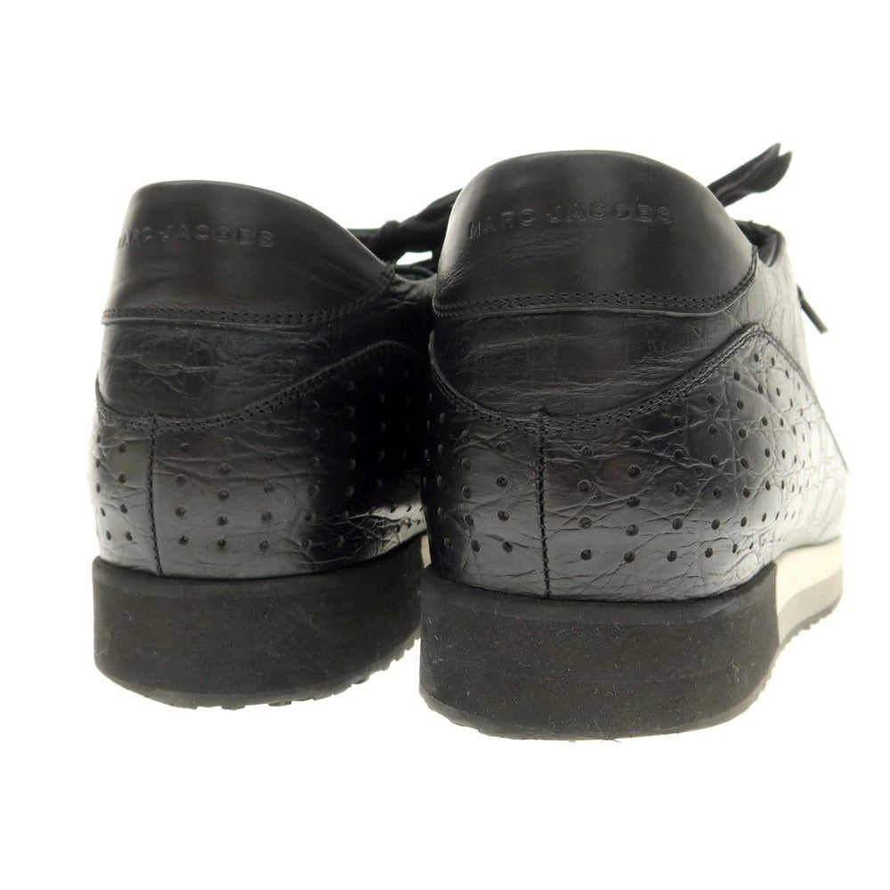 【中古】マークジェイコブス MARC JACOBS クロコダイル型押しレザー スニーカー ブラック【 43 】【 状態ランクB 】【 メンズ 】