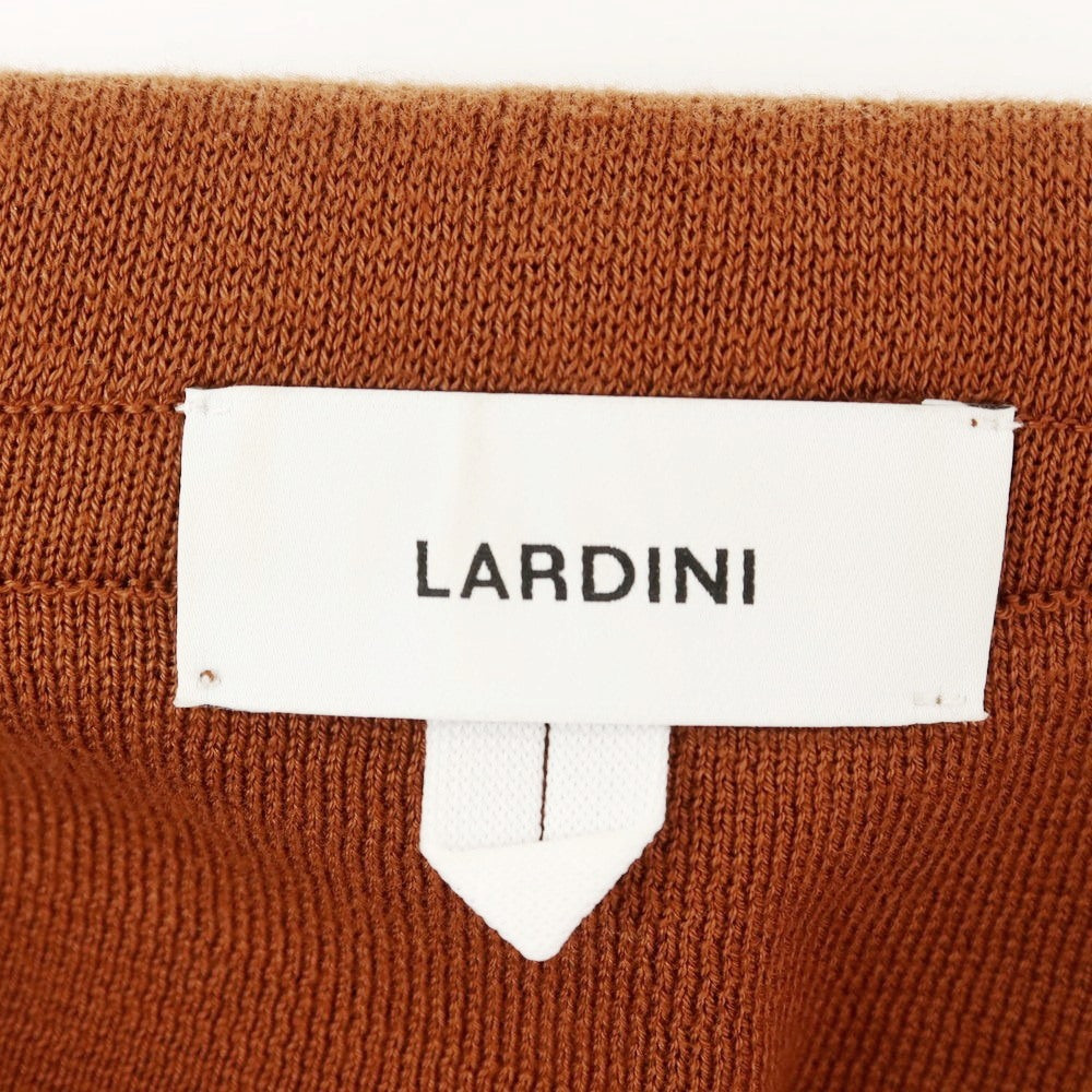 【中古】ラルディーニ LARDINI コットン ニットジャケット オレンジブラウン【 S 】【 状態ランクB 】【 メンズ 】