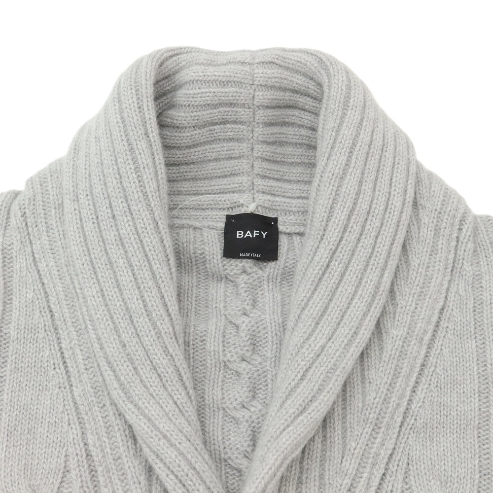 【中古】バフィー BAFY ウール ショールカラー カーディガン ライトグレー【 44 】【 状態ランクB 】【 メンズ 】