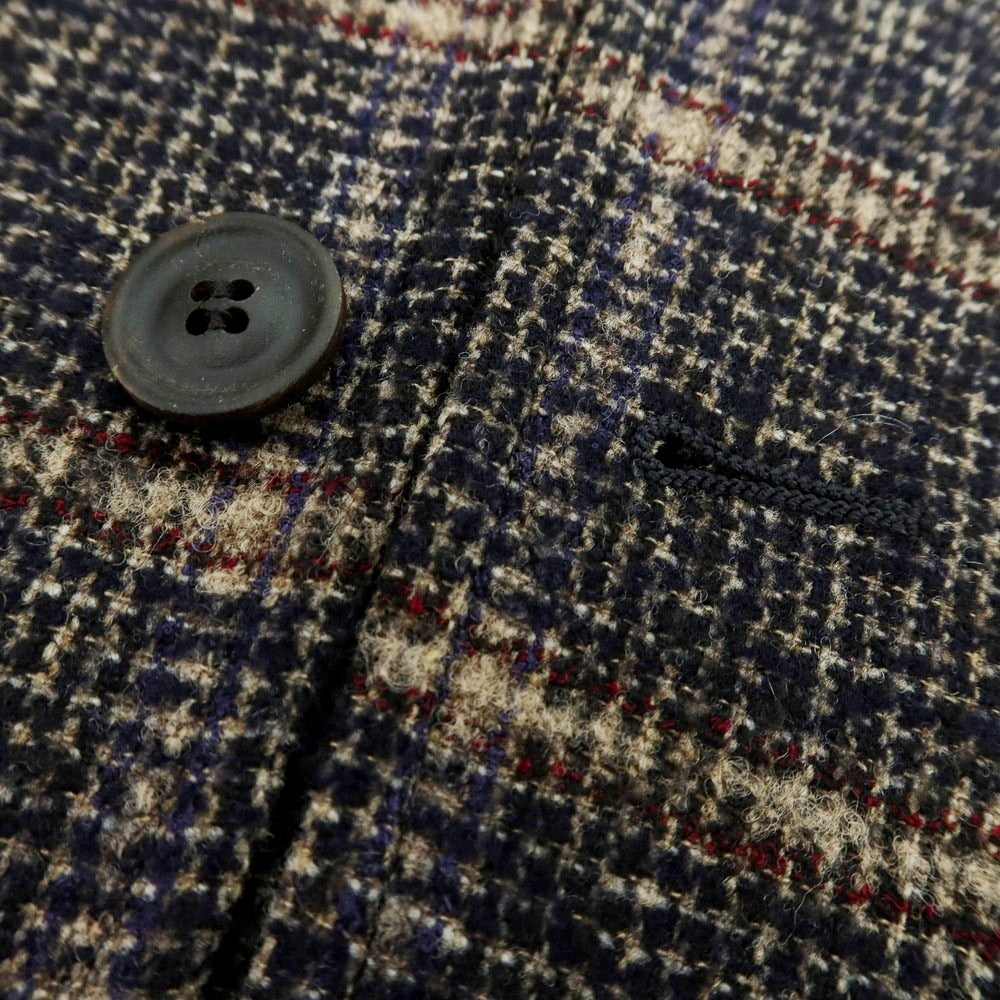 【新品】ティージャケット T-JACKET ウールナイロン チェック テーラードジャケット ネイビーxブラウン【 M 】【 状態ランクN 】【 メンズ 】