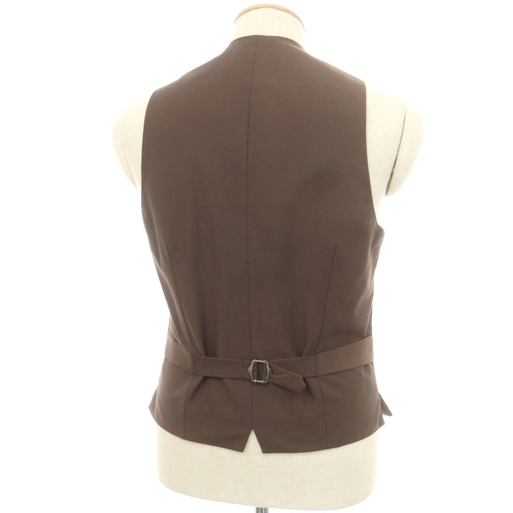 【新品】ラルディーニ LARDINI ウール カジュアル系ジレ ベスト ブラウン系【 44 】【 状態ランクN 】【 メンズ 】