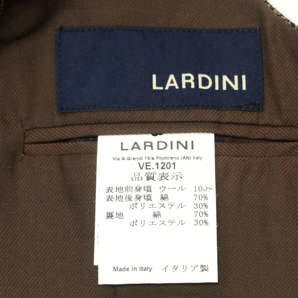 【新品】ラルディーニ LARDINI ウール カジュアル系ジレ ベスト ブラウン系【 44 】【 状態ランクN 】【 メンズ 】