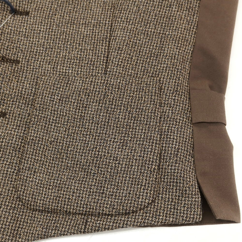 【新品】ラルディーニ LARDINI ウール カジュアル系ジレ ベスト ブラウン系【 44 】【 状態ランクN 】【 メンズ 】
