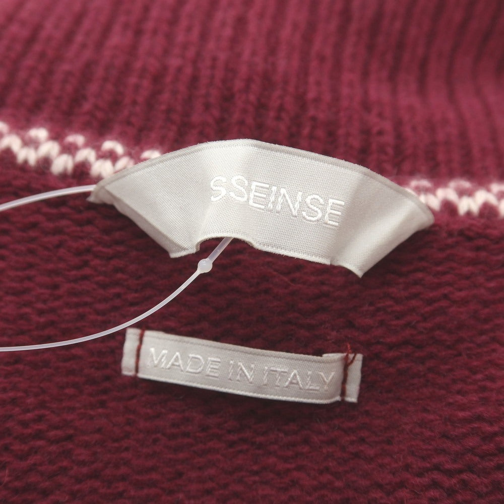 【中古】センス SSEINSE ミドルゲージ ウールナイロン タートルネック プルオーバーニット ワインレッド【 S 】【 状態ランクA 】【 メンズ 】