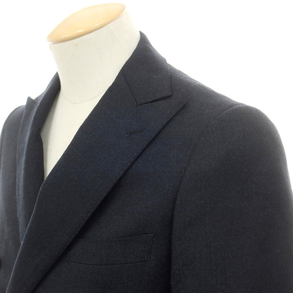 【中古】ユニバーサルランゲージ UNIVERSAL LANGUAGE ウール ダブルスーツ グレイッシュネイビー【 上42/下73 】【 状態ランクB 】【 メンズ 】