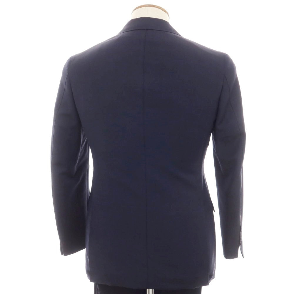 【中古】【未使用】カスタムテーラー ビームス Custom Tailor BEAMS ウールモヘヤ ダブルスーツ ネイビー【 表記なし(M位) 】【 状態ランクS 】【 メンズ 】