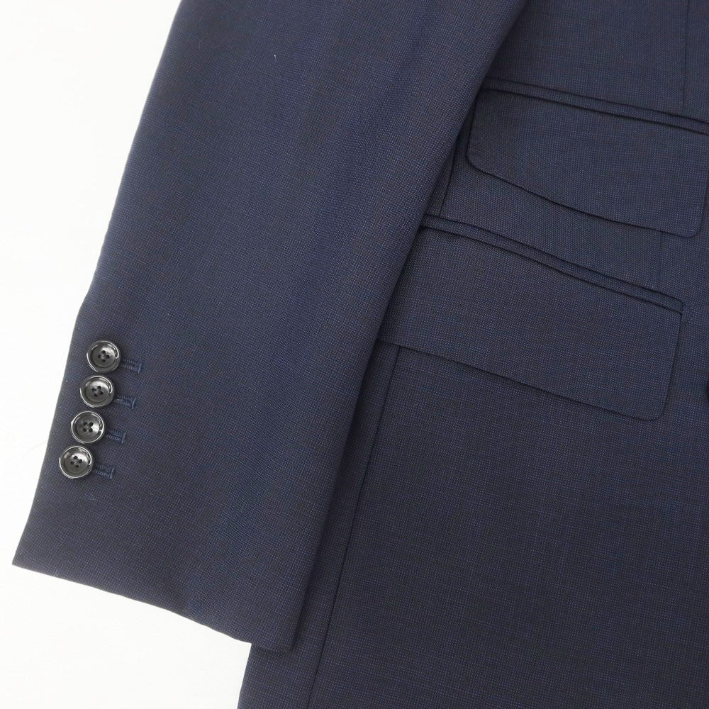 【中古】【未使用】カスタムテーラー ビームス Custom Tailor BEAMS ウールモヘヤ ダブルスーツ ネイビー【 表記なし(M位) 】【 状態ランクS 】【 メンズ 】