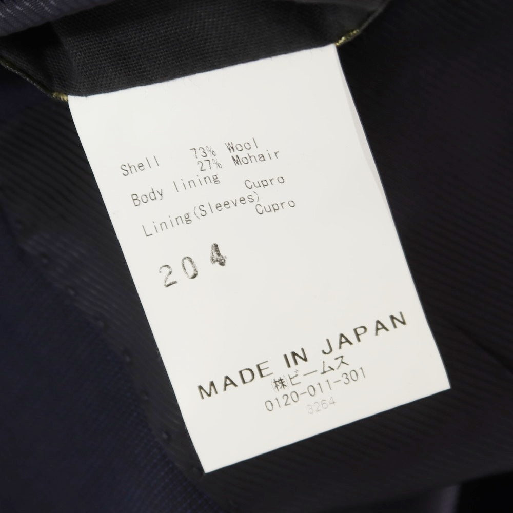 【中古】【未使用】カスタムテーラー ビームス Custom Tailor BEAMS ウールモヘヤ ダブルスーツ ネイビー【 表記なし(M位) 】【 状態ランクS 】【 メンズ 】