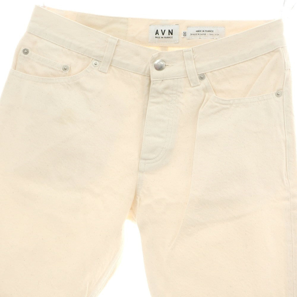 【中古】エーヴイエヌ AVN コットン デニムパンツ アイボリー【 30 】【 状態ランクB 】【 メンズ 】