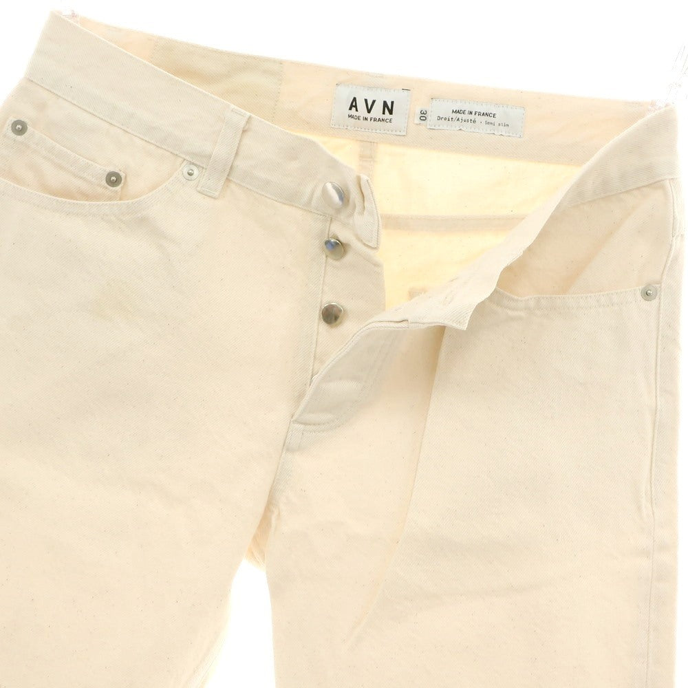 【中古】エーヴイエヌ AVN コットン デニムパンツ アイボリー【 30 】【 状態ランクB 】【 メンズ 】