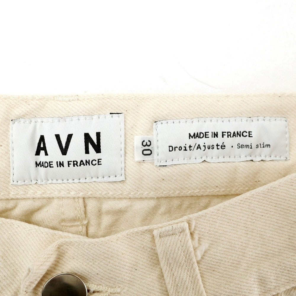 【中古】エーヴイエヌ AVN コットン デニムパンツ アイボリー【 30 】【 状態ランクB 】【 メンズ 】