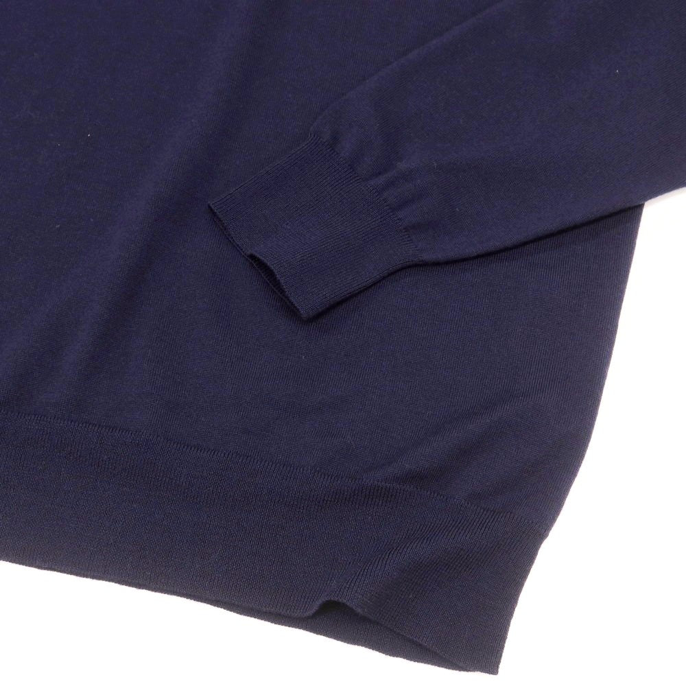 【中古】ソブリン SOVEREIGN ハイゲージ ウールポリエステル ハーフジップ プルオーバーニット ネイビー【 M 】【 状態ランクB 】【 メンズ 】