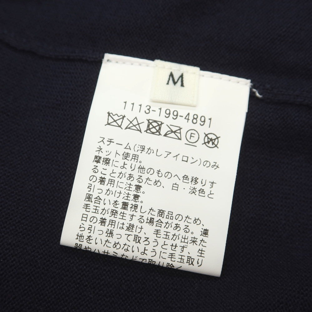 【中古】ソブリン SOVEREIGN ハイゲージ ウールポリエステル ハーフジップ プルオーバーニット ネイビー【 M 】【 状態ランクB 】【 メンズ 】