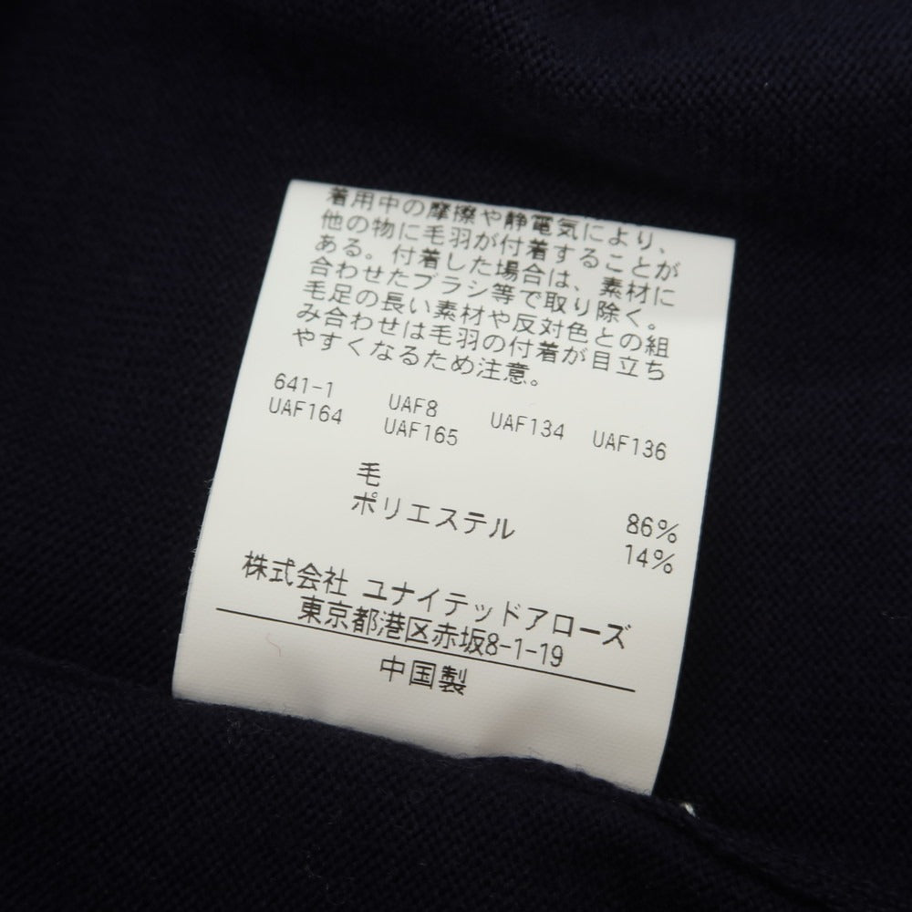 【中古】ソブリン SOVEREIGN ハイゲージ ウールポリエステル ハーフジップ プルオーバーニット ネイビー【 M 】【 状態ランクB 】【 メンズ 】