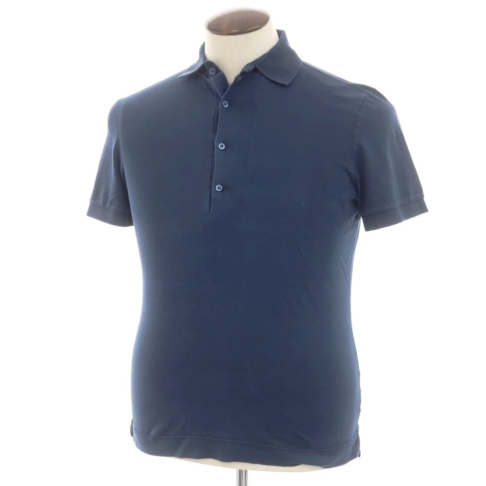 【中古】ジレリブルーニ Girelli Bruni コットン 半袖ポロシャツ ネイビー【 48 】【 状態ランクB 】【 メンズ 】