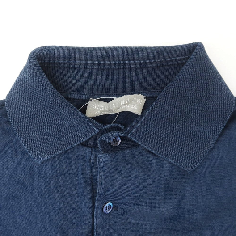 【中古】ジレリブルーニ Girelli Bruni コットン 半袖ポロシャツ ネイビー【 48 】【 状態ランクB 】【 メンズ 】
