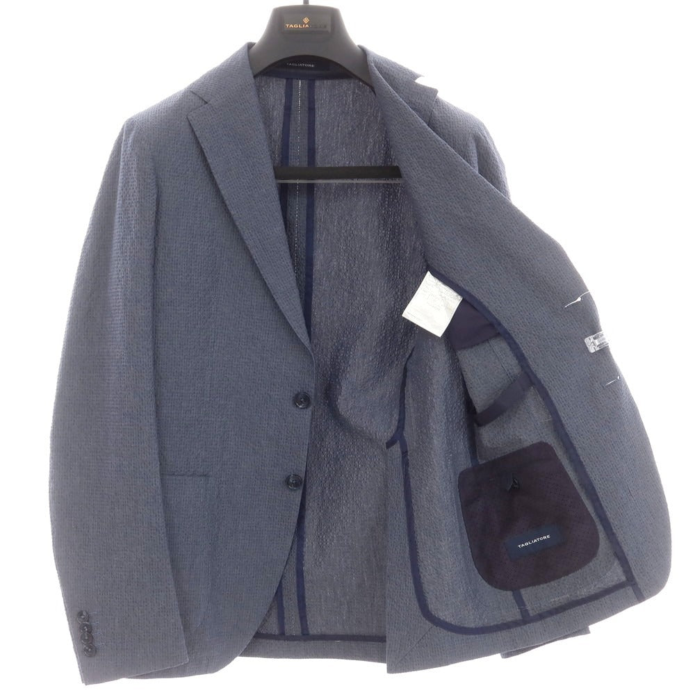 【中古】タリアトーレ TAGLIATORE ストレッチコットン 2つボタンスーツ ブルーグレー【 46 】【 状態ランクA 】【 メンズ 】
