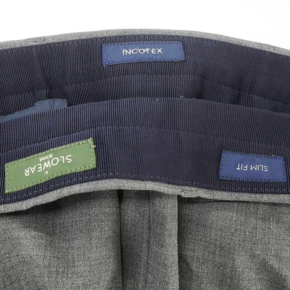 【中古】インコテックス INCOTEX ストレッチ ポリエステルウール ドレススラックスパンツ グレー【 46 】【 状態ランクA 】【 メンズ 】