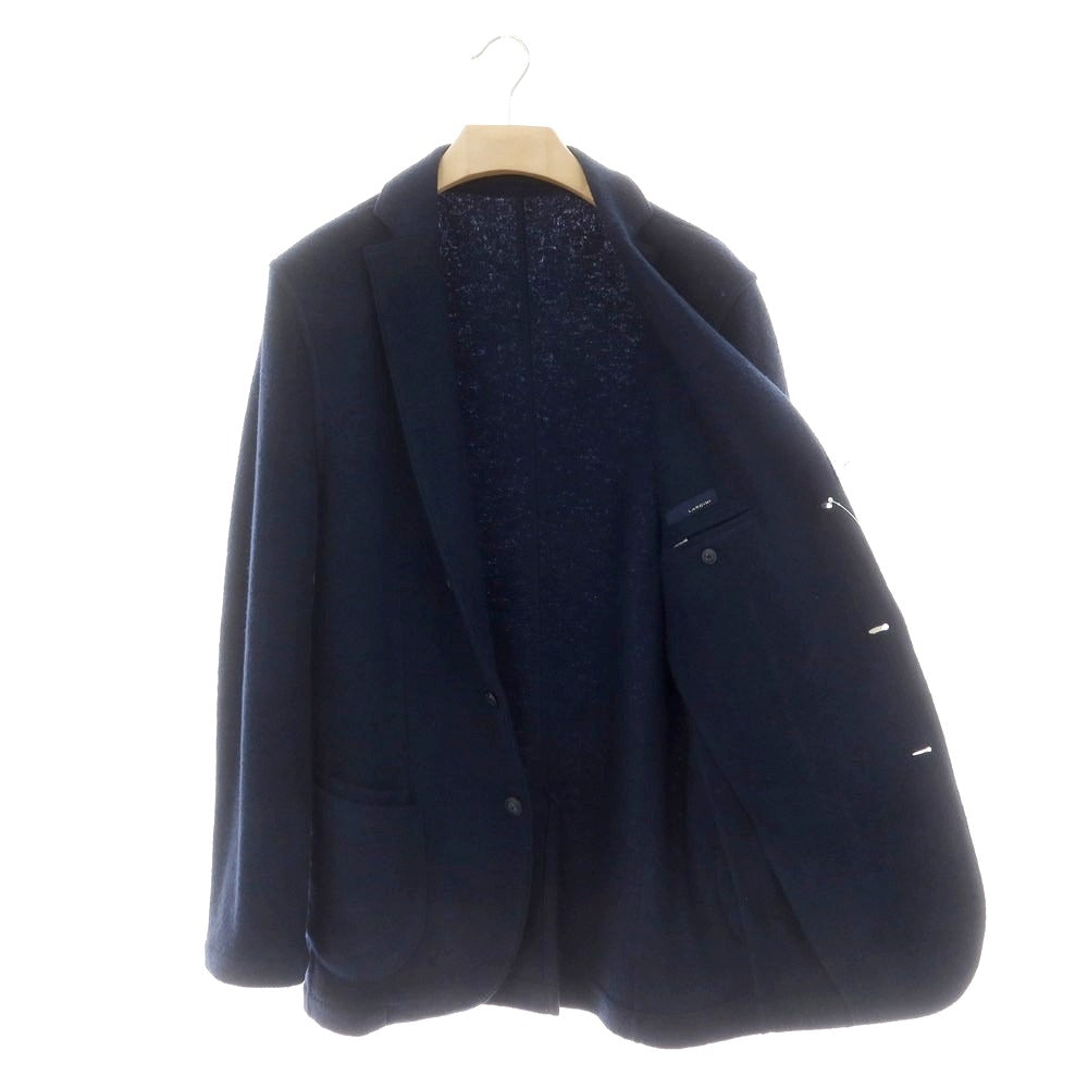 【中古】ラルディーニ LARDINI ウールジャージー カジュアルジャケット ネイビー【 XL 】【 状態ランクB 】【 メンズ 】