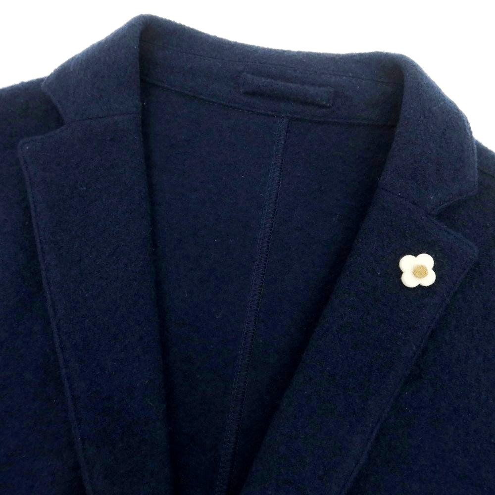 【中古】ラルディーニ LARDINI ウールジャージー カジュアルジャケット ネイビー【 XL 】【 状態ランクB 】【 メンズ 】