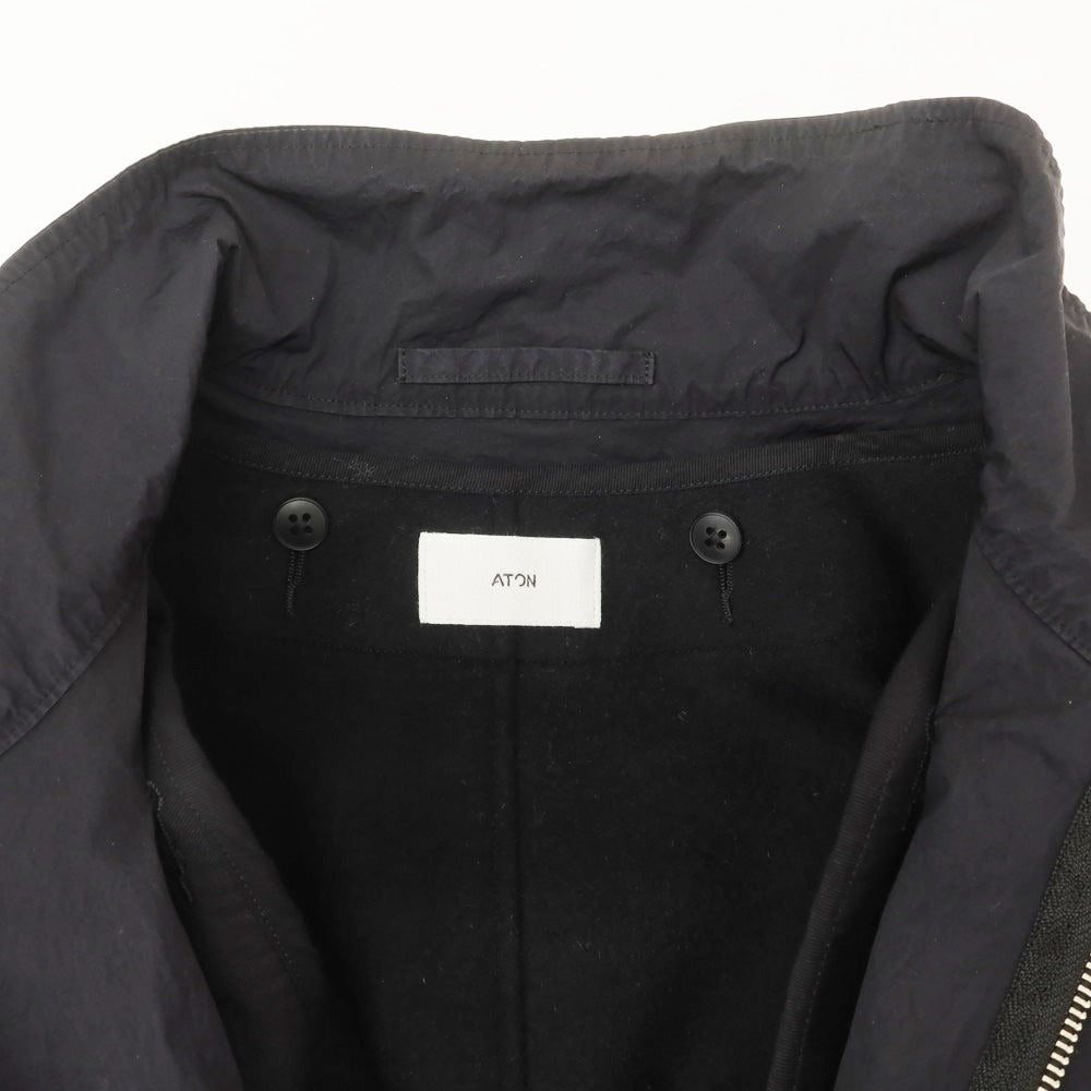 【中古】エイトン ATON 2024年秋冬 URBAN RESEARCH別注 ナイロン フィールドジャケット ブラック【 6(XL位) 】【 状態ランクB 】【 メンズ 】