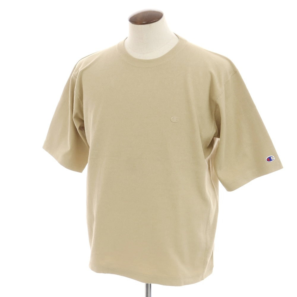 【中古】チャンピオン Champion コットン系 リバースウィーブ型 クルーネック 半袖Tシャツ ベージュ【 L 】【 状態ランクB 】【 メンズ 】
