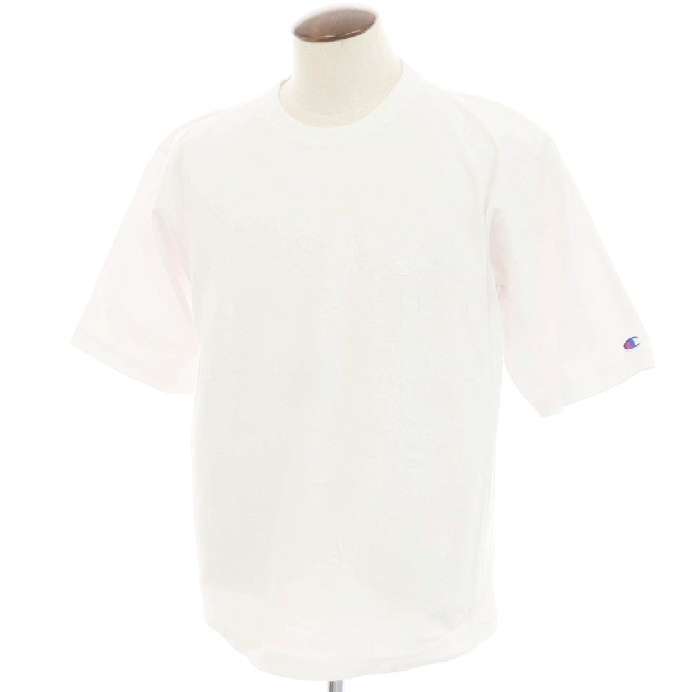 【中古】チャンピオン Champion コットン系 リバースウィーブ型 クルーネック 半袖Tシャツ ホワイト【 L 】【 状態ランクB 】【 メンズ 】
