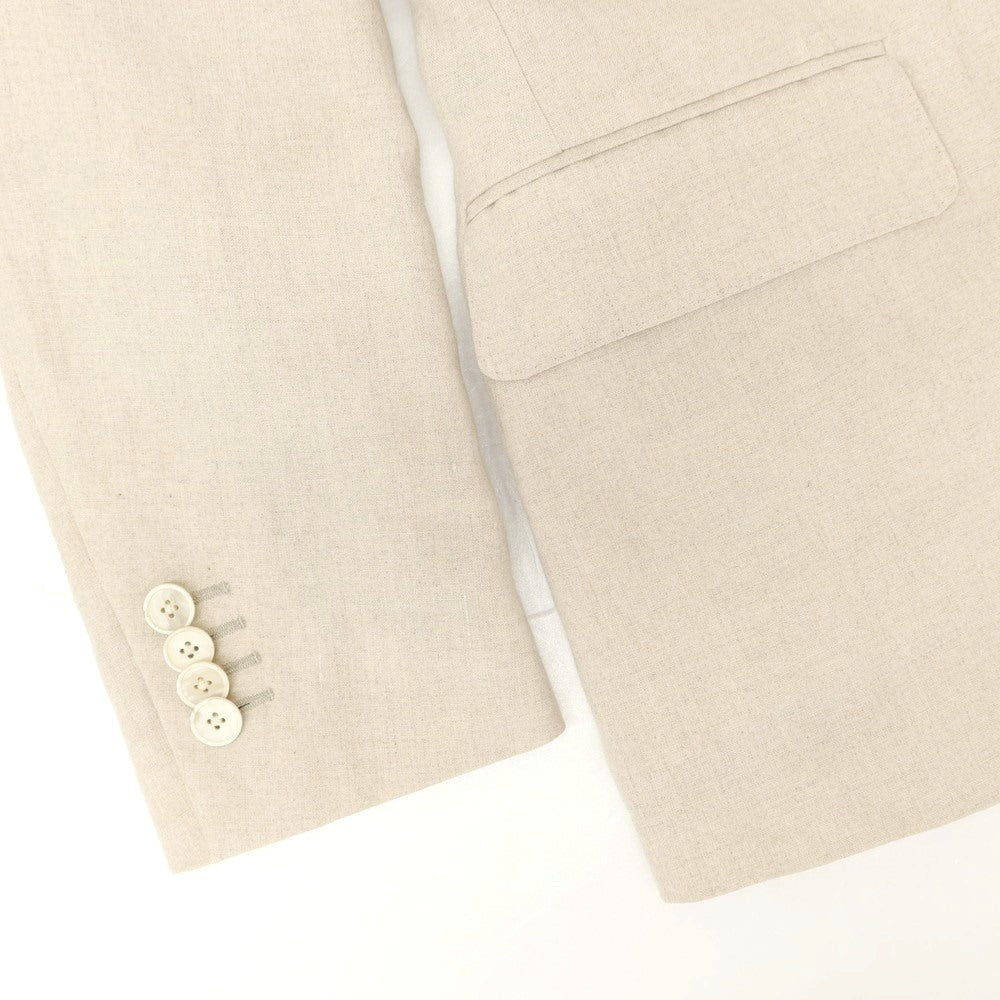 【中古】ラルディーニ LARDINI リネン 3つボタンスーツ ライトベージュ【 42 】【 状態ランクD 】【 メンズ 】