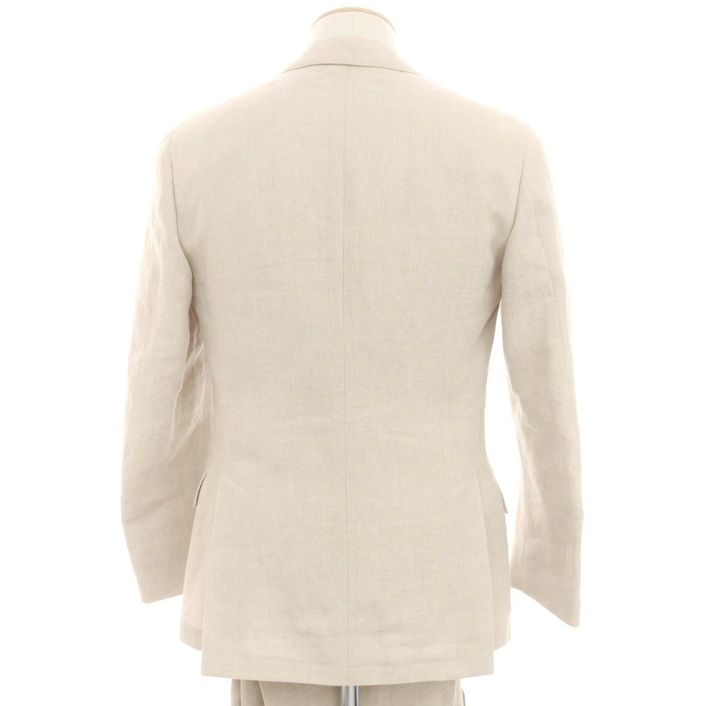 【中古】ラルディーニ LARDINI リネン 3つボタンスーツ ライトベージュ【 42 】【 状態ランクD 】【 メンズ 】