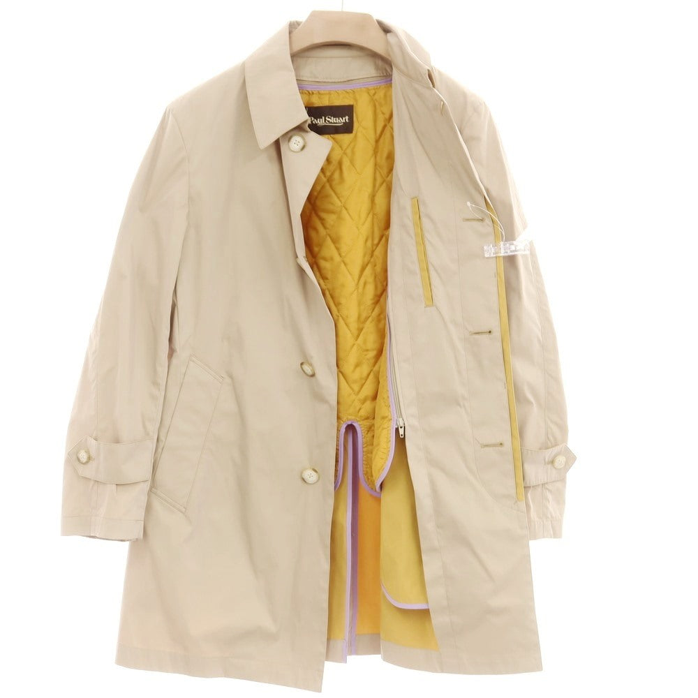 【中古】ポールスチュアート PAUL STUART ポリエステル 中綿ライナー ステンカラーコート ベージュ【 M 】【 状態ランクB 】【 メンズ 】